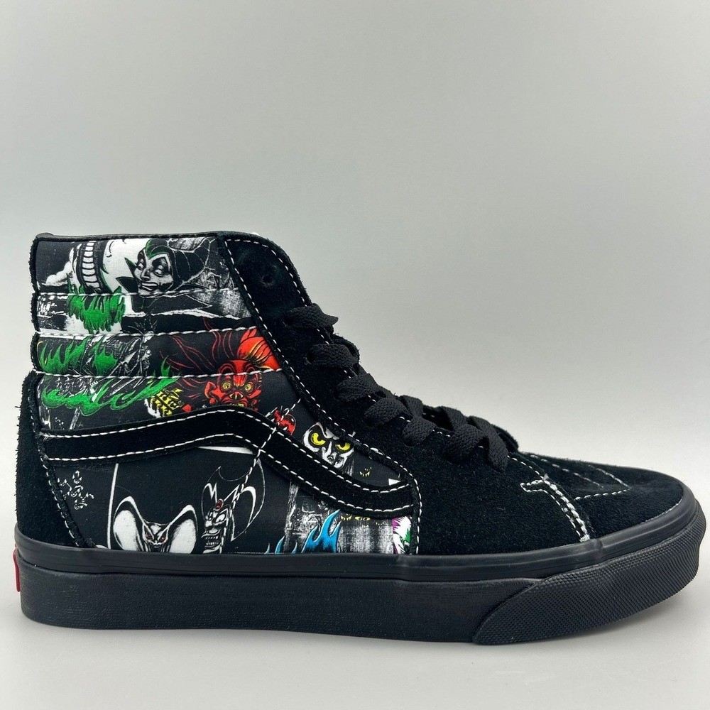 Vans Disney Villains Sk8-Hi Women Size 7.5 Black 100th Anniversary Shoes NEW